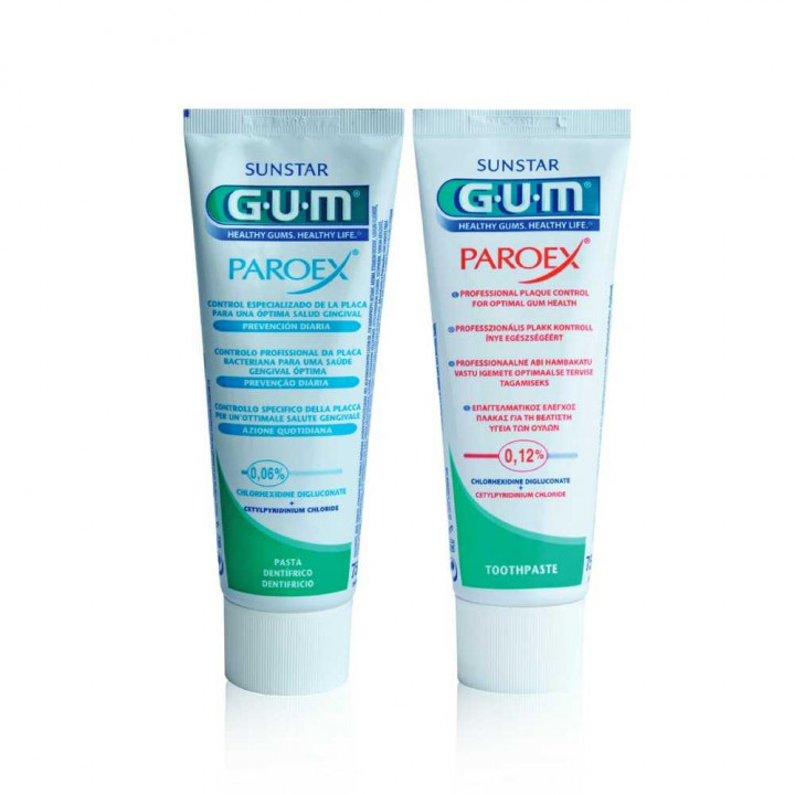 Gum Theraparoex Toothpaste 0.06% & Gum Paroex Toothpaste 0.12%
