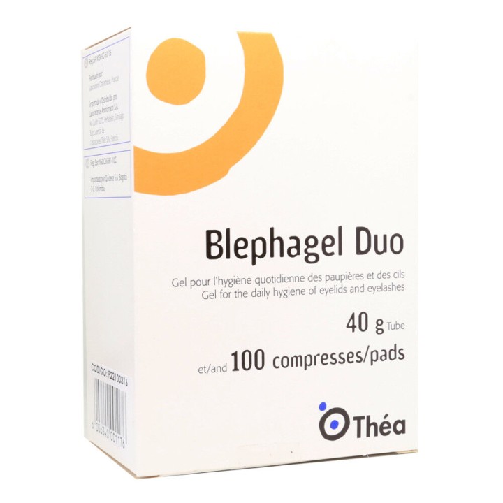 Blephagel Duo Cleansing Gel For Eyelids And Eyelashes 40 Gr X 100 Compresses