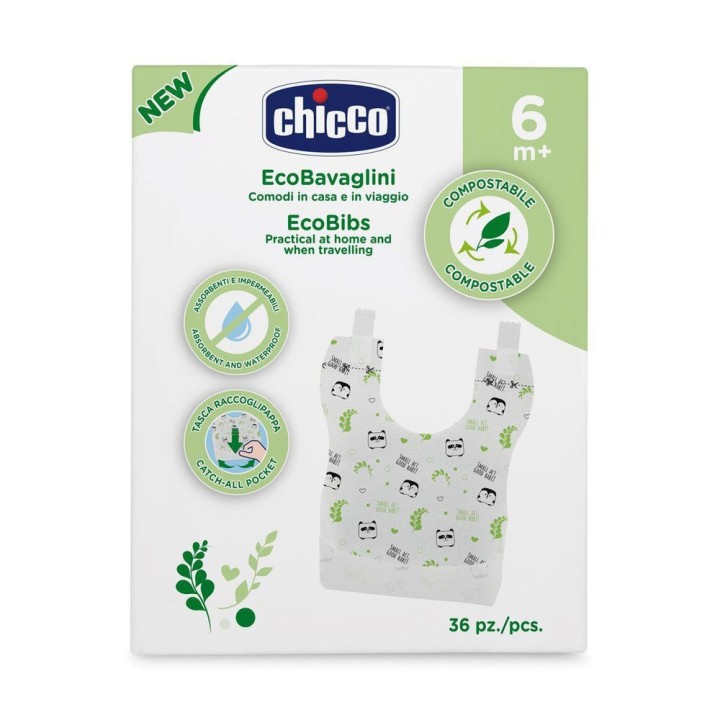 Chicco Ecobibs Disposable Bibs 36Pcs