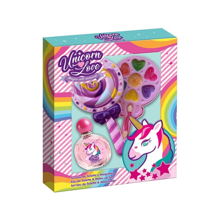 Lorenay Unicorn Eau De Toilette & Make-Up Lollipop Gift Set 50Ml