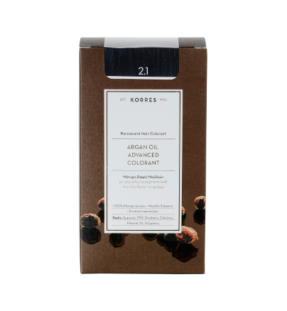 Korres Argan Oil Colorant Blue Black 2.1 Hair Dye