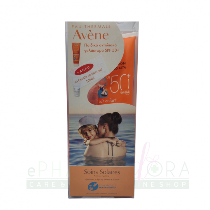 Avene Sunscreen Lotion For Kids Spf50+ 250ml + Gift Gentle Shower Gel 100ml