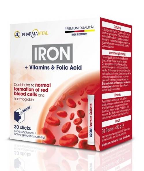 Pharmavital Iron + Vitamins & Folic Acid 30 Sticks