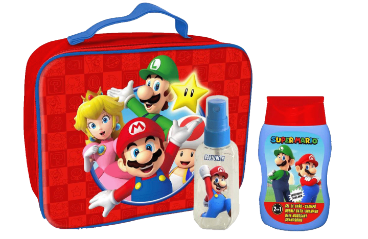 Lorenay Super Mario Bath Bag 2 In 1 Shower Gel And Shampoo 200Ml + Kid's Fragrance 90Ml