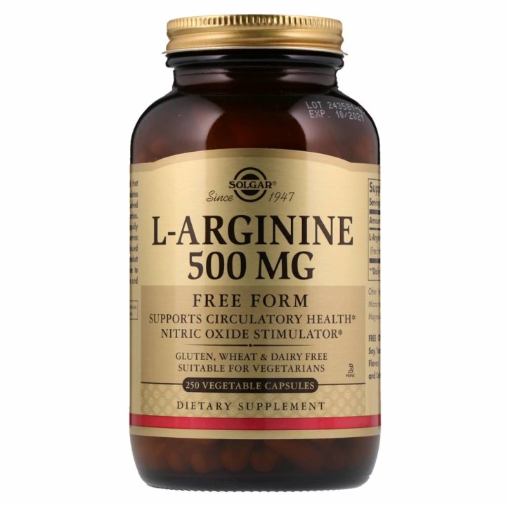 Solgar L-Arginine 500Mg Supports Heart Health & Nitric Oxide Stimulator 50Tablets