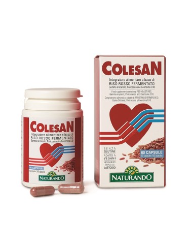 Naturando Colesan (Red Yeast Rice) Cholesterol Control Food Supplement 60 Capsules