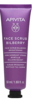 Apivita Bilberry Face Scrub Κρέμα Απολέπισης Για Λάμψη Με Μύρτιλλο 50Ml