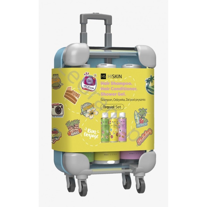 Hiskin Travel Set – Shampoo, Conditioner & Shower Gel Patches