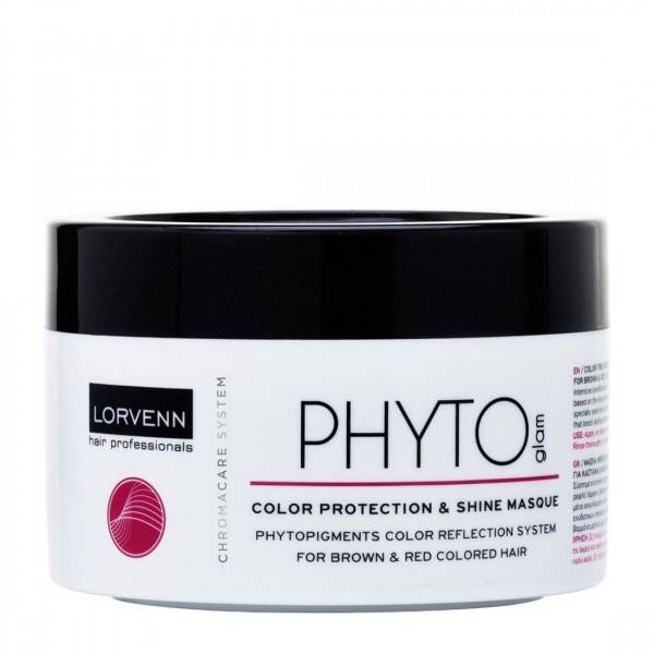 Lorvenn Phyto Glam Color Protection & Shine Masque For Brown & Red Colored Hair 500ml