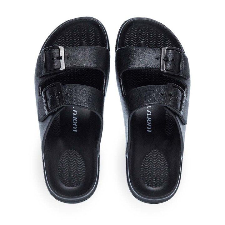 Parex Women's Black Slides With Two Straps Luofu S2024 (11829034) 37