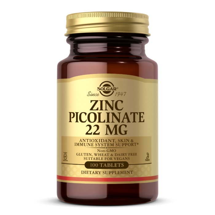 Solgar Zinc Picolinate 22Mg 100 Tablets