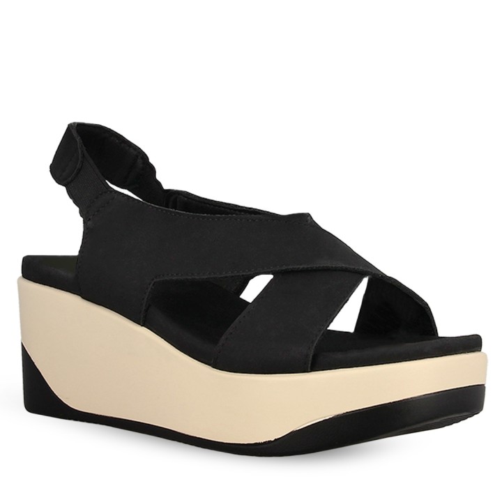 Parex Women's Black Synthetic Leather Wedges 6.5Cm Heel S2024 (11729013) 38