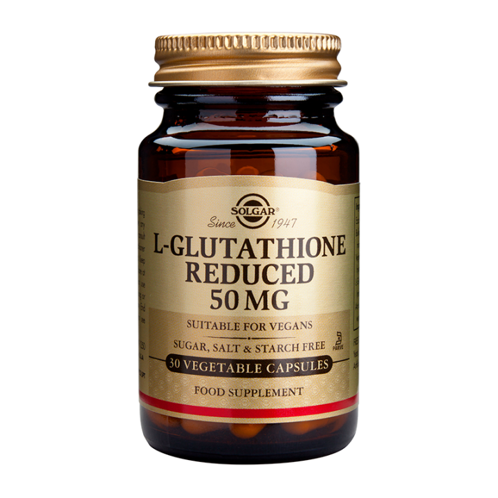 Solgar L-Glutathione Reduced 50Mg Aminoacid For The Detoxification Of The Liver 30 Tablets