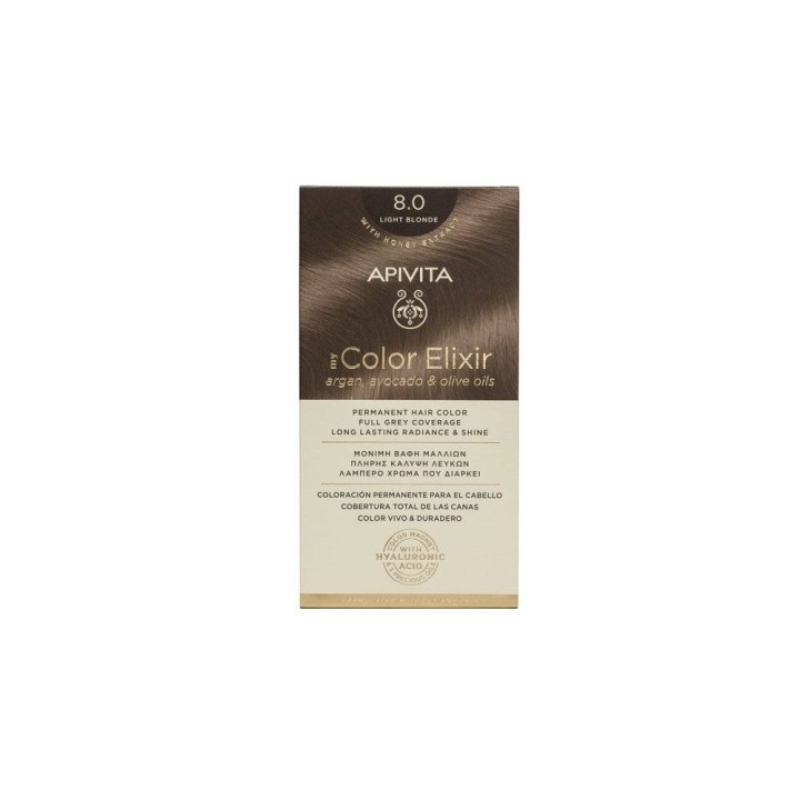 Apivita My Color Elixir  Hair Dye Color 8.0 Light Blonde