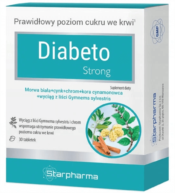 Diabetostrong 30 Tab Control Appetite Sugar Zinc White Mulberry Chromium