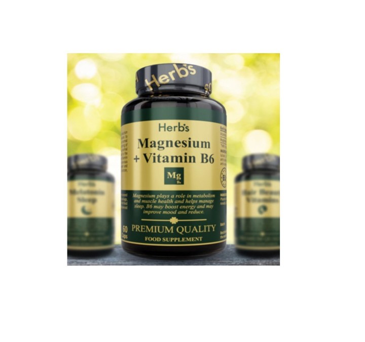 Herbs Magnesium 500mg + B6 60caps