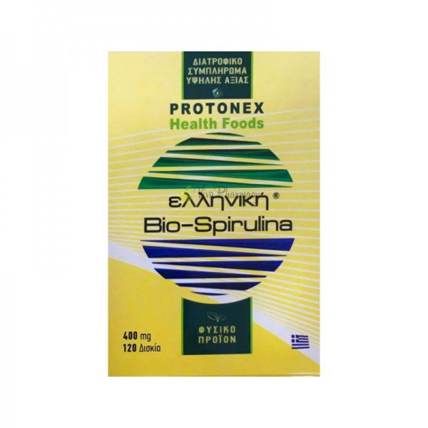 Protonex Greek Bio-Spirulina 400Mg 120Tabs