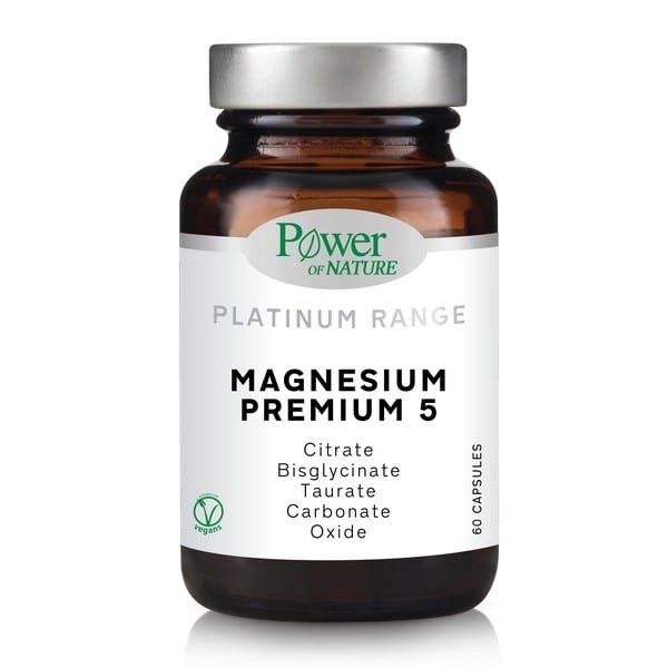Power Of Nature Platinum Range Magnesium Premium 5 60 Veg.Caps