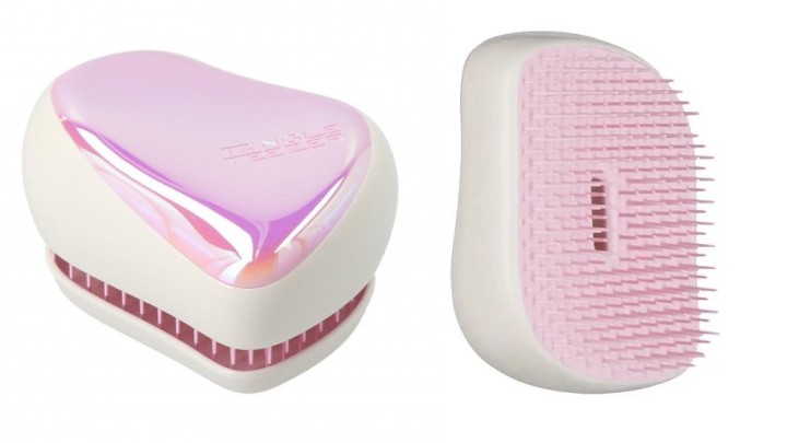 Tangle Teezer Mini Compact Styler On-The-Go Dentangling Hairbrush - Pink