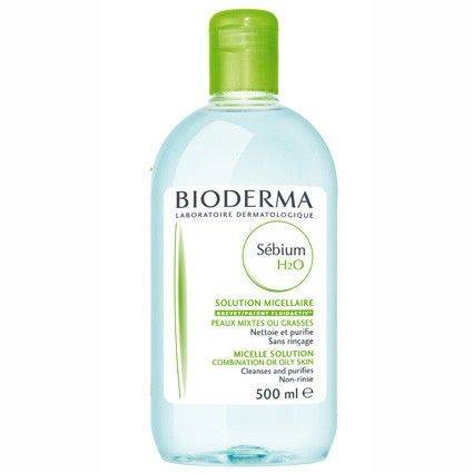 Bioderma Sebium H2O Micellar Water Purifies & Cleanses Skin By Dirt Debris & Make Up 500ml