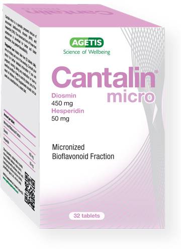 Cantalin Micro Diosmin 450Mg Hesperidin 50Mg to Support Blood Circulation 96 Tablets