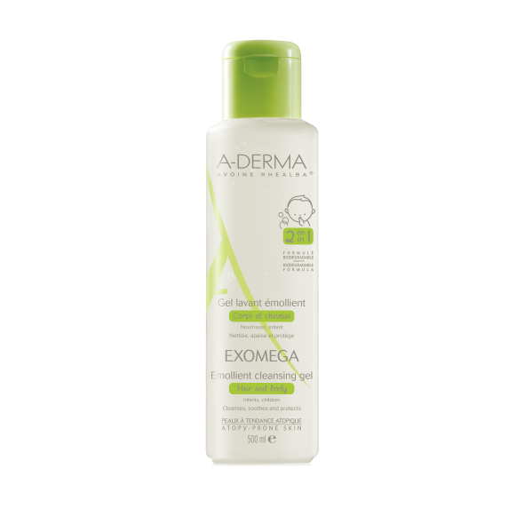 Aderma Exomega Cleansing Gel Body And Hair 500ml