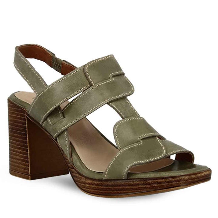Parex Women's Olive Leather High Heel 7.5Cm S2022 (11625102) 41