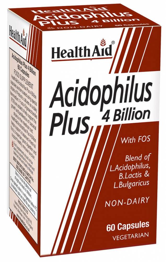 Health Aid Acidophilus Plus 4 Billion 60 Capsules