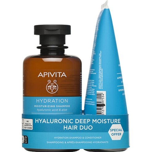 Apivita Hyaluronic Deep Moisture Set Hair Duo With Moisturizing Shampoo 250Ml & Moisturizing Conditioner 150Ml