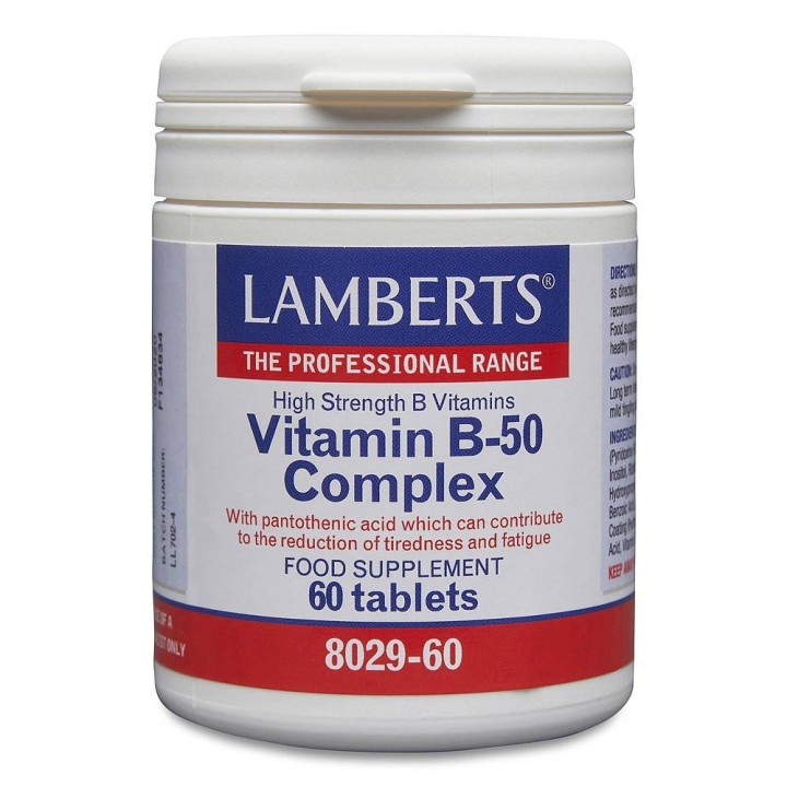 Lamberts Vitamin B-50 Complex A Balalced Formula For The B Vitamins 60 Tablets
