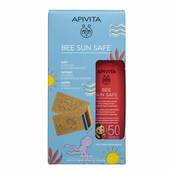 Apivita Bee Sun Safe Hydra Sun Kids Lotion Spray SPF50, 200ml + Gifts