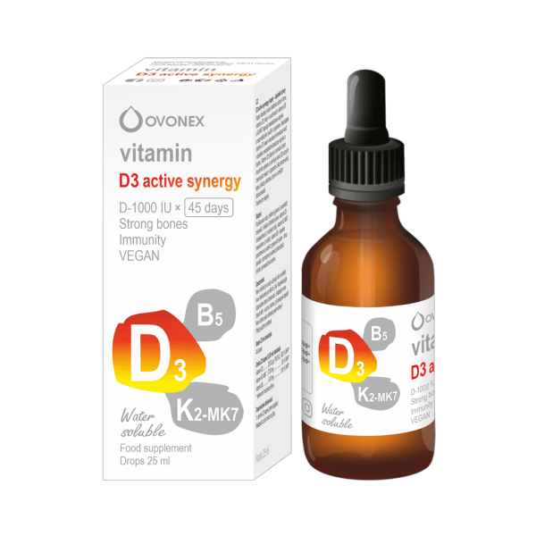 Ovonex Vitamin D3 Active Synergy Drops 25Ml X 1000Iu