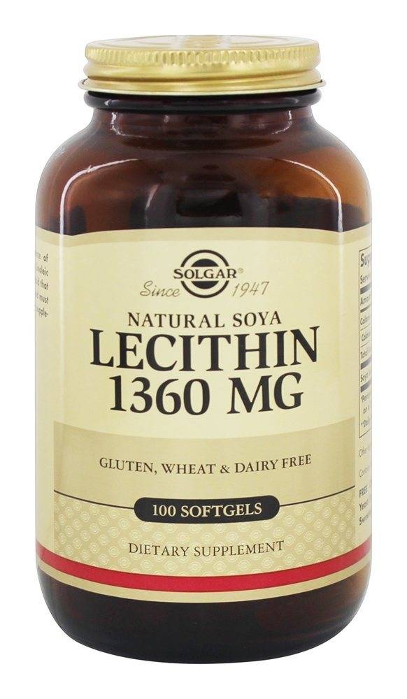 Solgar Lecithin 1360Mg 100S Natural Source Of Choline And Linoleic Acid