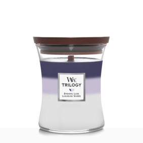 WoodWick Medium Trilogy Candle – Evening Luxe, 275g
