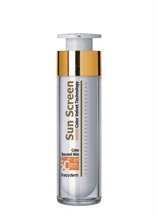 Frezyderm Sun Screen Velvet Face Spf50 Transparent Sun Protection Cream Care With Color 125Ml