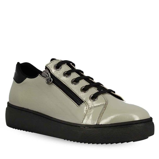 Parex Women's Grey Gloss Leather Sneaker W2022 (10726019) 40