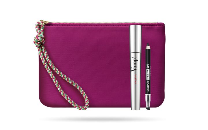PUPA Kit Vamp! Handy Bag Pink Vamp Mascara & Mini Multiplay The  Woman Skin Set