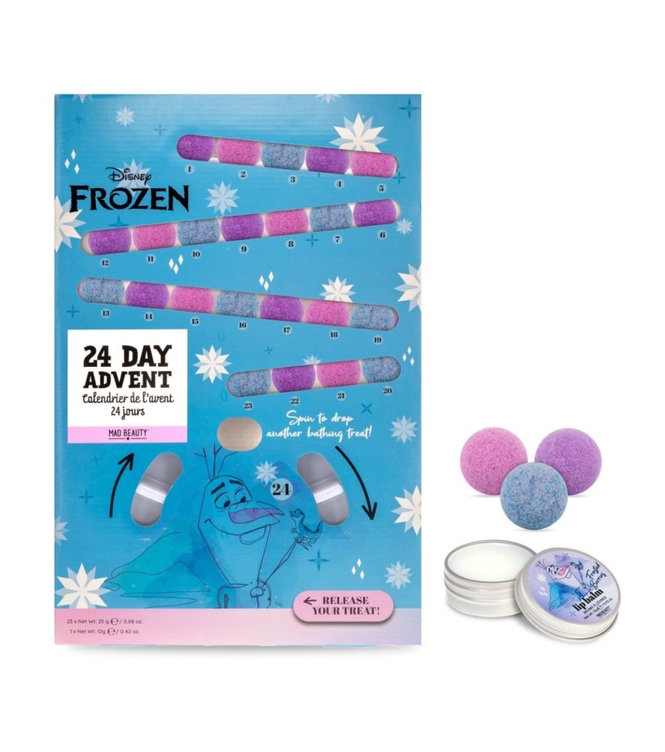 Mad Beauty Frozen Snowball Christmas Advent Calendar Bath Bomb Set 24 Pcs