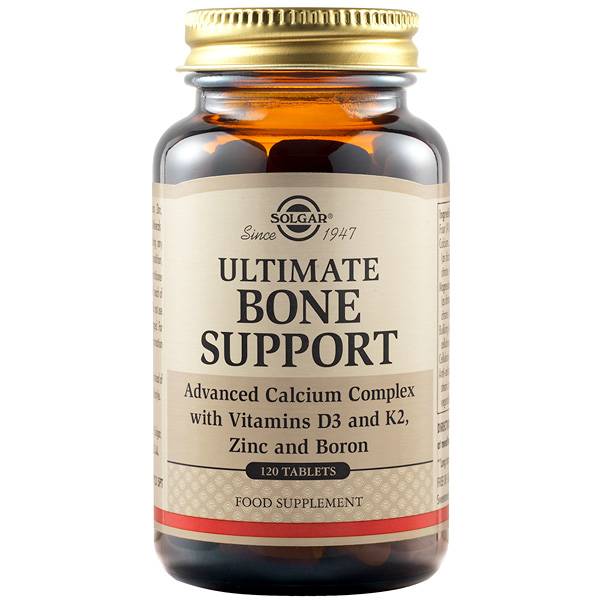 Solgar Ultimate Bone Support Calcium Complex With Vitamins D3 K2 Zinc & Boron 120Tablets