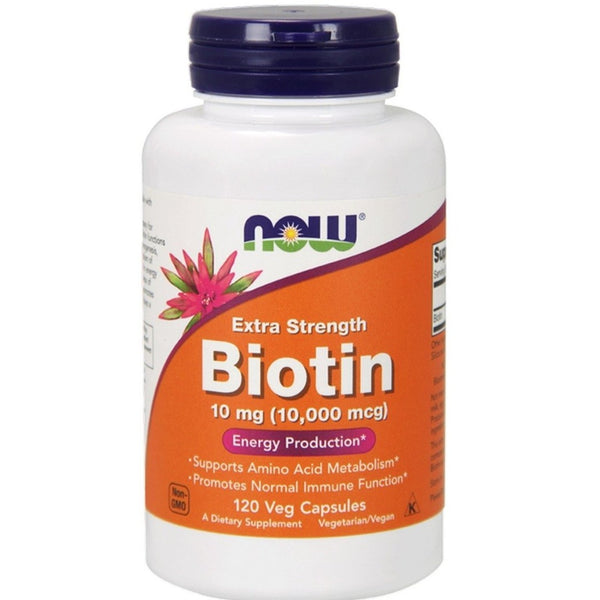 Now Biotin 10 Mg Extra Strength 120 Veg Capsules