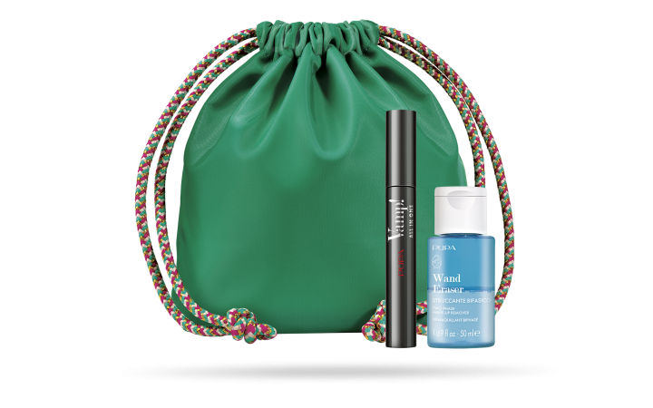 PUPA Kit Vamp! Beauty Bag Green All in One Mascara & Wand Eraser 50ml