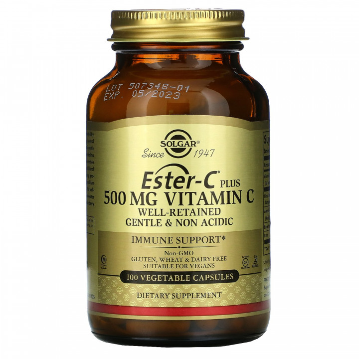 Solgar Ester C Plus Vitamin C 500Mg 100 Vegetable Capsules