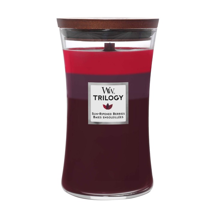 Woodwick Trilogy Sun-Ripened Berries Large Hourglass Candle 275Gr