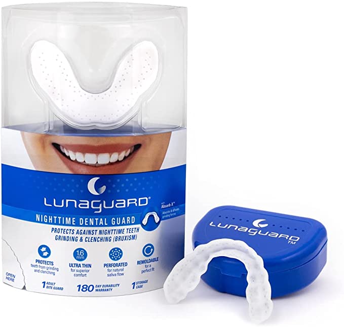 Lunaguard Nighttime Comfortable Dental Protection Teeth Grinding & Clenching Plus Storage Case 1Pcs