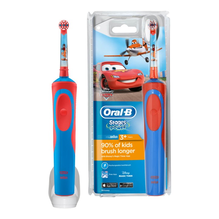 Braun Oral B Kids Stages Power Cars Rechargeable Tooth Brush 3Years+