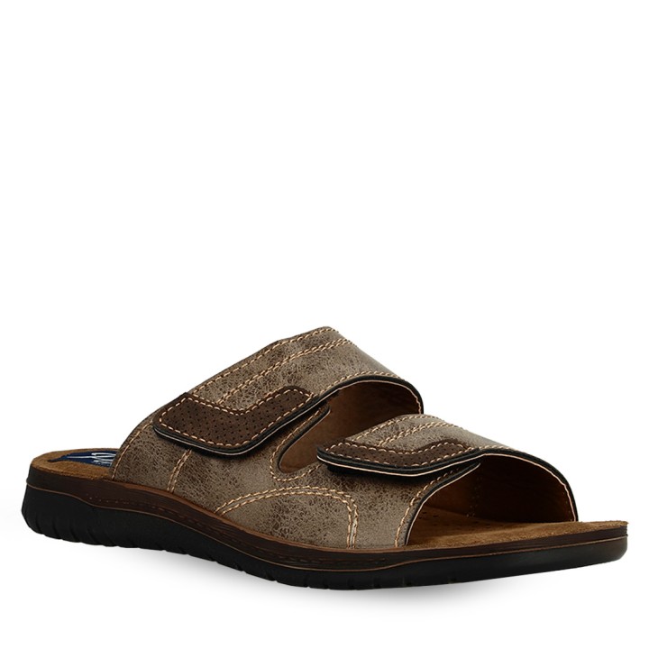 Parex Men's Comfort Mules Brown Velcro S2023 (12127035) 43