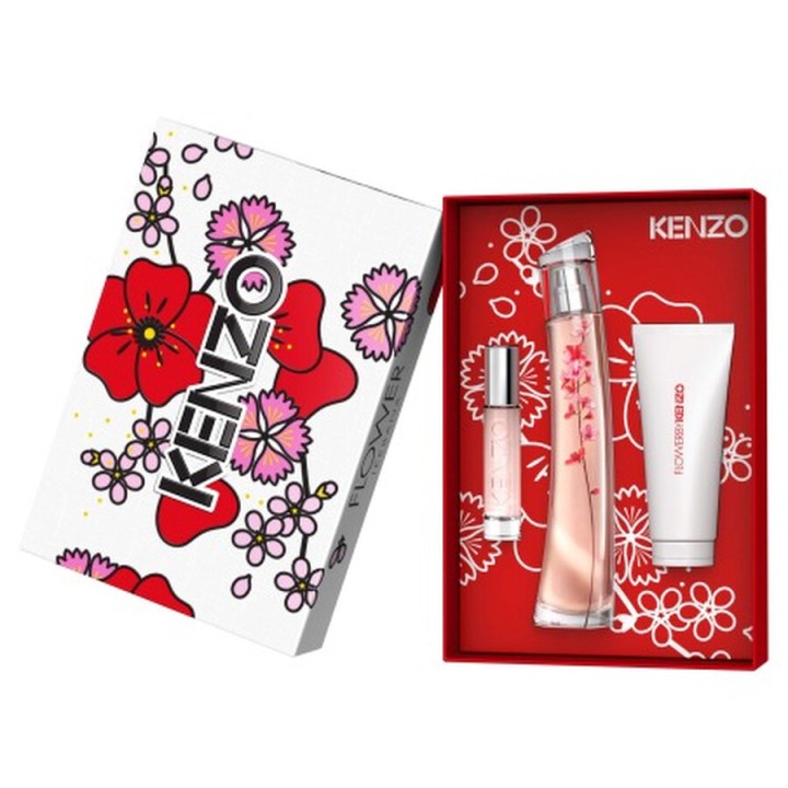 Kenzo Flower by Kenzo Ikebana Eau de Parfum Set 75ml + Mini + Body Lotion