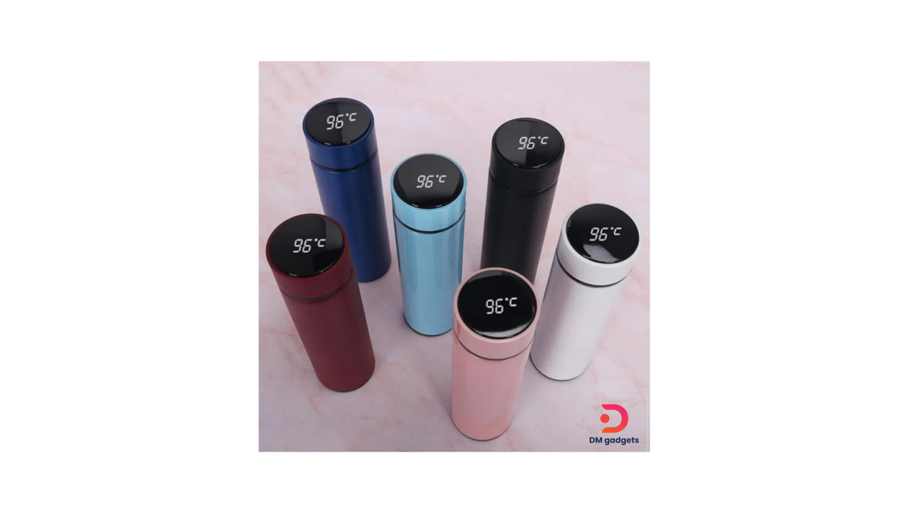 #606A#NGTV-18®Thermos flask | Stainless steel | 450 ml | With tea filter & LED display | sky-blue