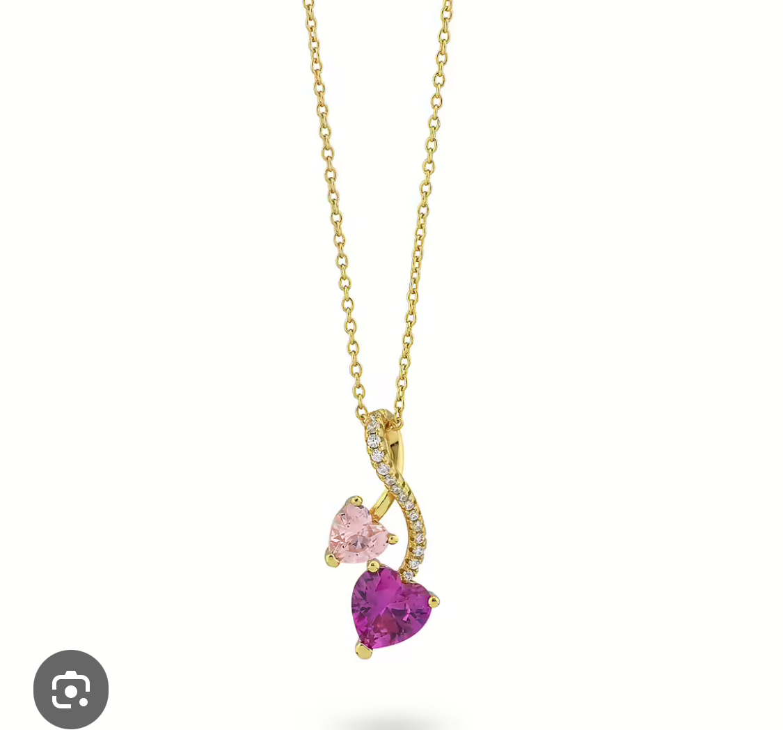 Gold plated heart necklace