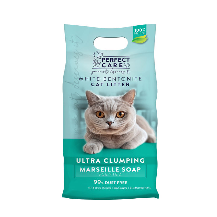 Perfect CareCat Litter White Bentonite with Marseille Soap/ 10L